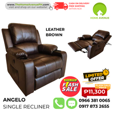 Load image into Gallery viewer, Angelo Recliner with Cup Holder and Side Pocket
