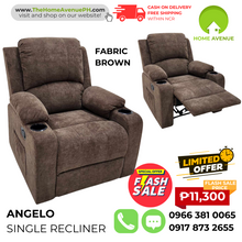 Load image into Gallery viewer, Angelo Recliner with Cup Holder and Side Pocket