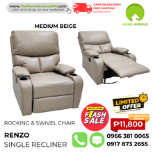 Load image into Gallery viewer, Renzo Rocking & Swivel Single Recliner