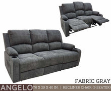 Load image into Gallery viewer, Angelo Recliner with Cup Holder and Side Pocket