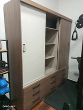 Load image into Gallery viewer, Uran D162-110 Wardrobe Cabinet (Rustico/OffWhite)