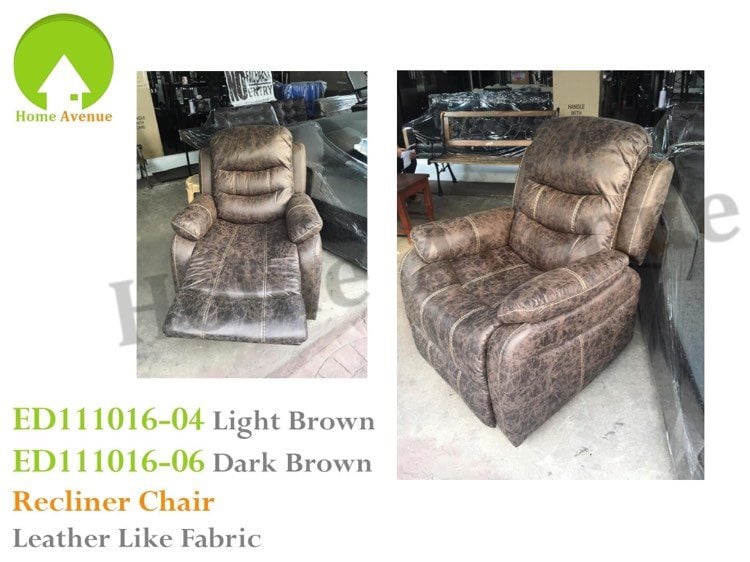 Recliner Chair in Leather-like Fabric - Main Image