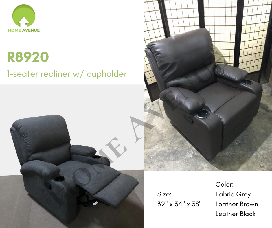 R8920 1-Seater Recliner with Cup Holder - Main Image