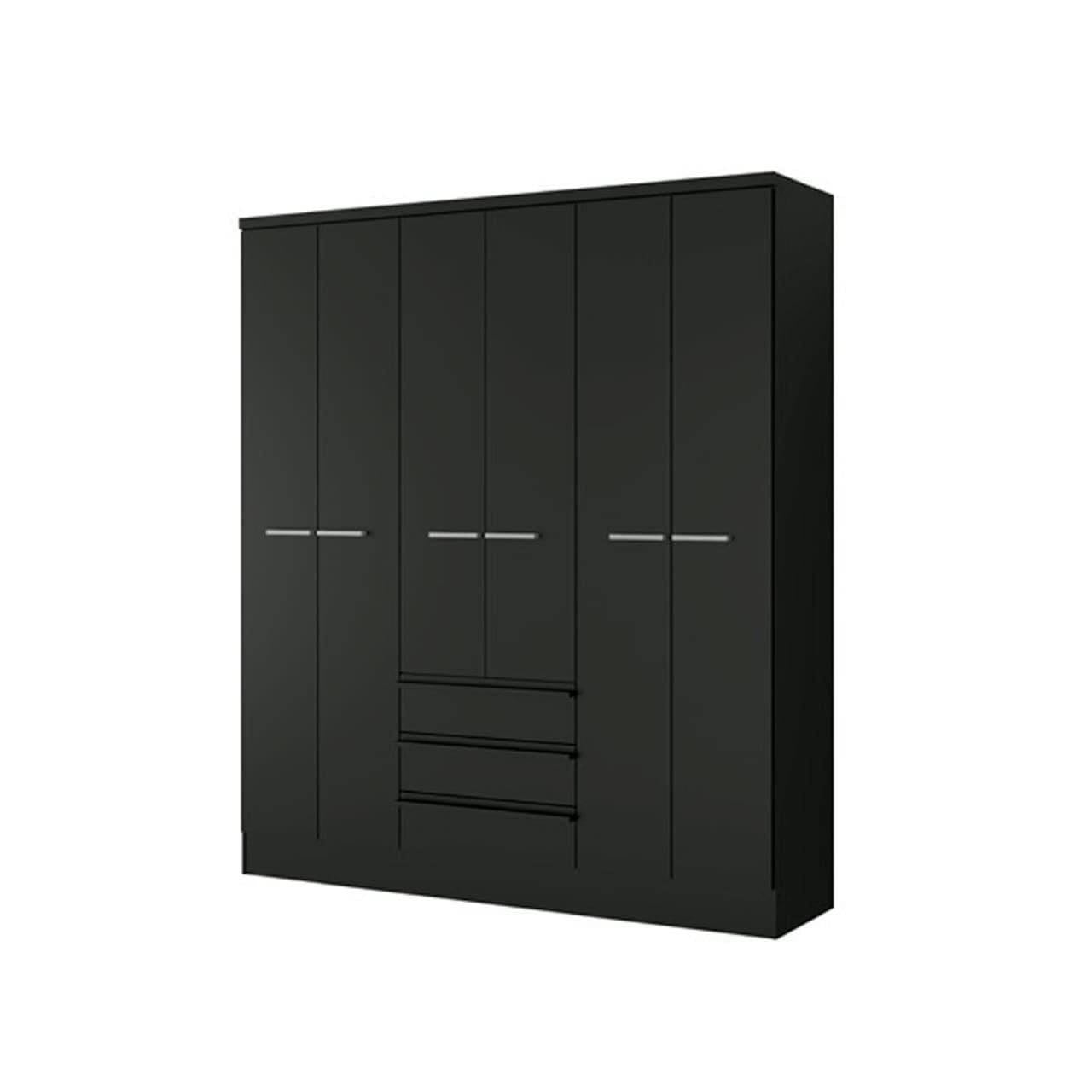 57213700 Wardrobe (Black) Home Avenue Home and Office