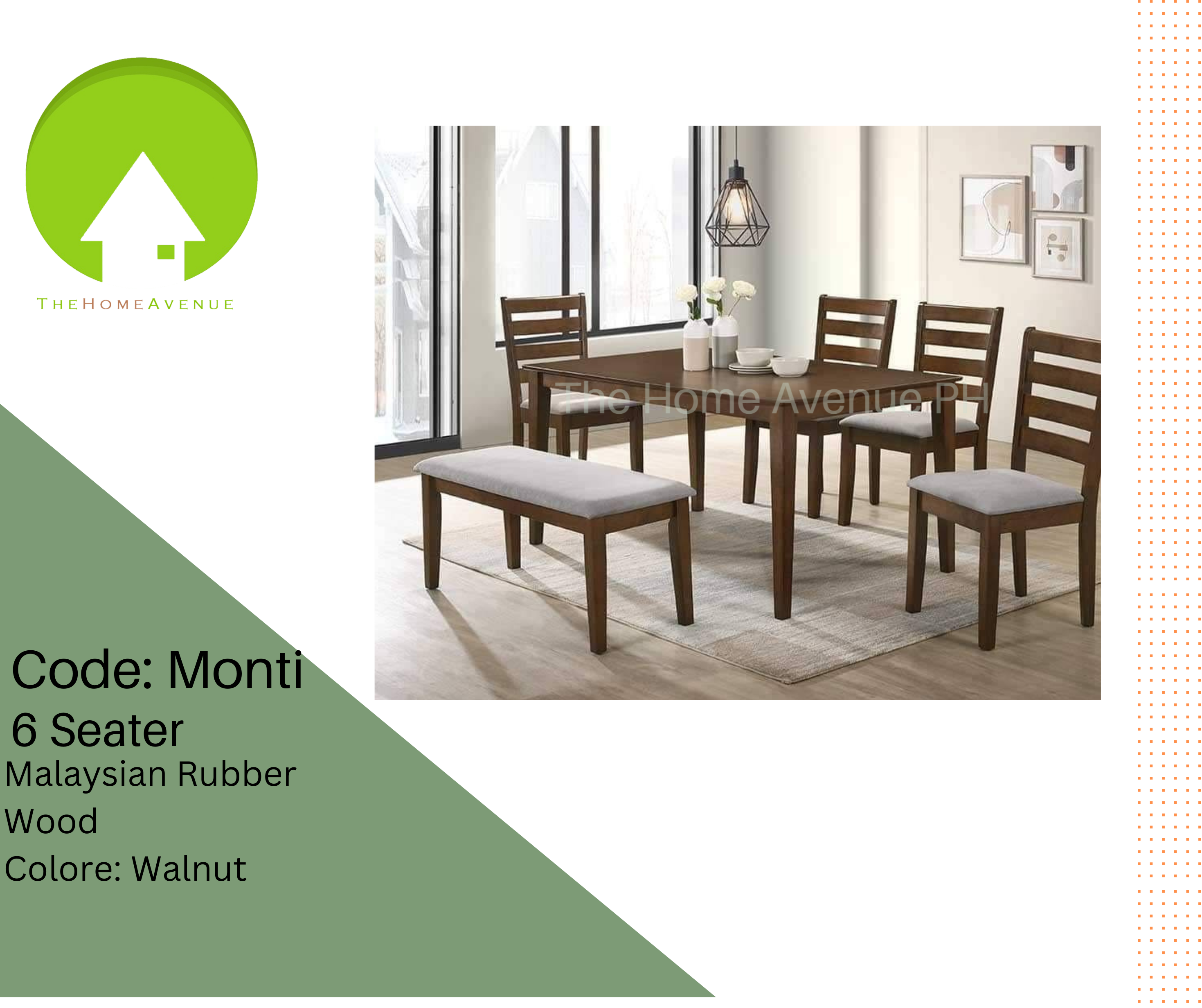 Monti 6Seater Dining Set Home Avenue Home and Office Furniture Shop