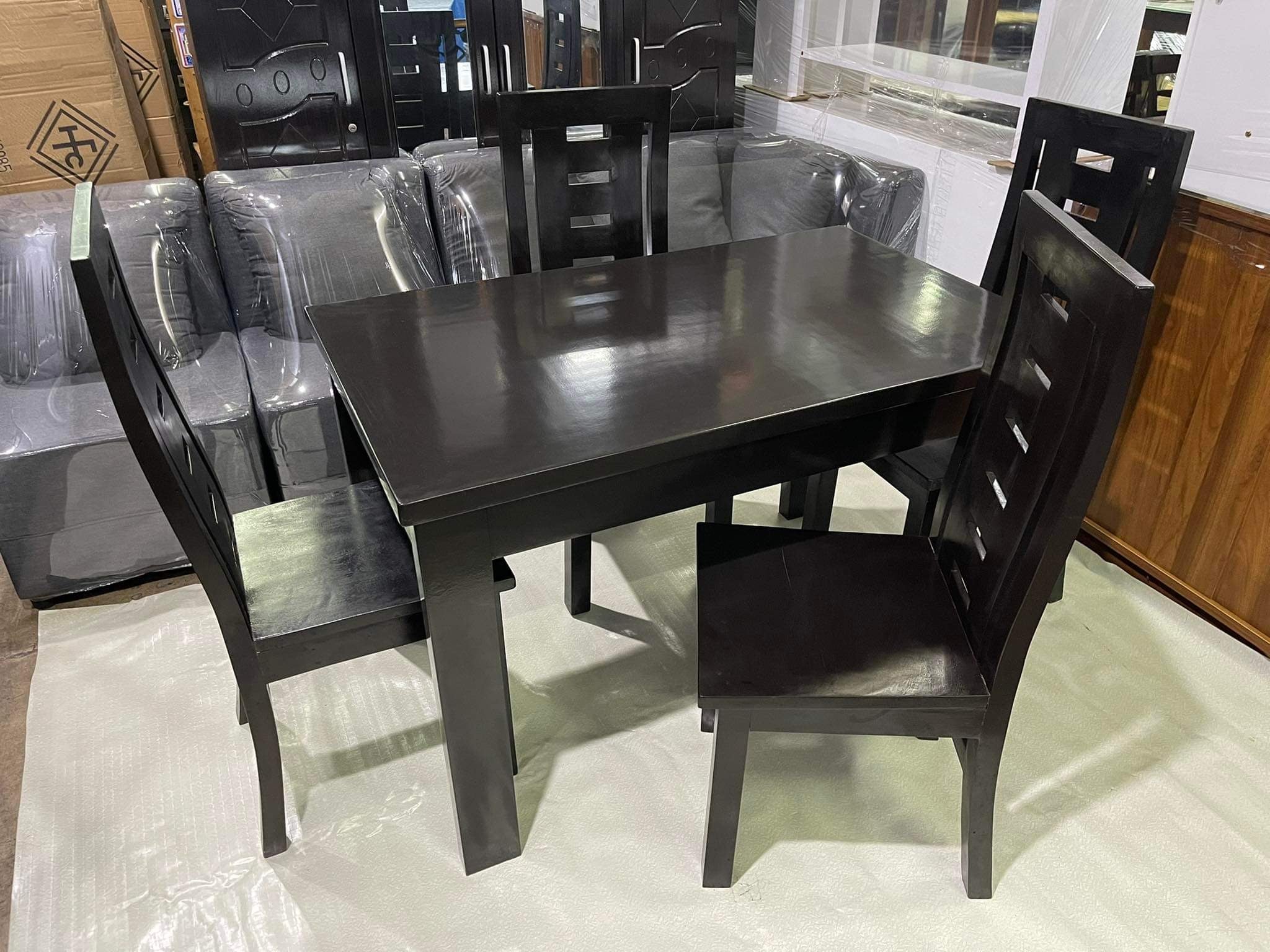 4-Seater Solid Acacia Wood – Home Avenue Home and Office Furniture