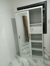 Load image into Gallery viewer, 2D90-F Sliding 2 Door Metal Wardrobe
