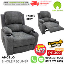 Load image into Gallery viewer, Angelo Recliner with Cup Holder and Side Pocket
