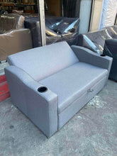 Load image into Gallery viewer, Marcel 2-Seater Sofa Bed with Pullout and Cup Holder

