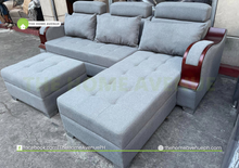 Load image into Gallery viewer, Harley L-Shape Sofa Set with Stool
