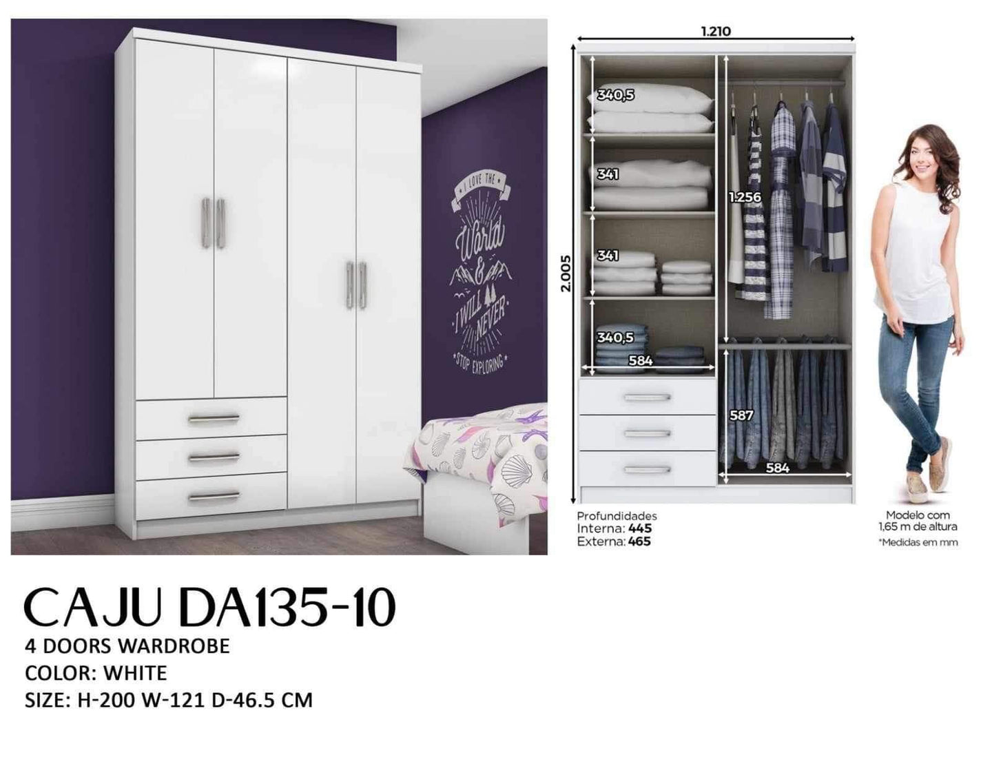 CAJU DA135-10 Wardrobe Cabinet