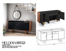 Load image into Gallery viewer, Melodia Buffet Table (Black)
