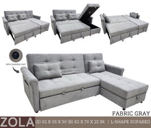 Load image into Gallery viewer, Zola L-Shaped Sofa Bed
