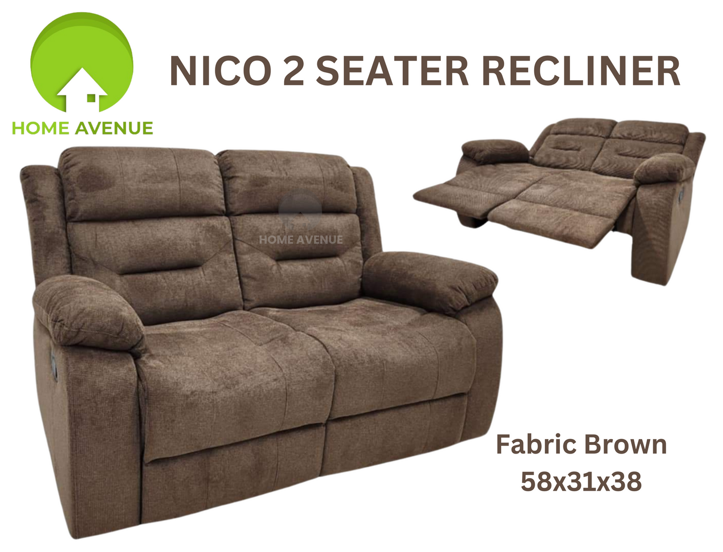 Nico 2 Seater Recliner