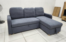 Load image into Gallery viewer, Nari Sofa Bed with Pullout and Storage Chaise
