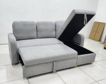 Load image into Gallery viewer, Nari Sofa Bed with Pullout and Storage Chaise
