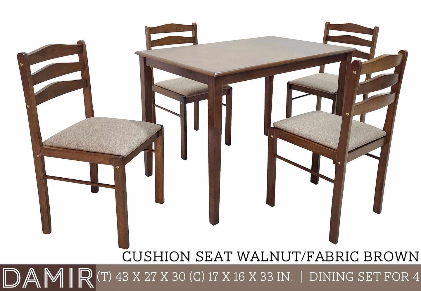 Damir 4 Seater Dining Set