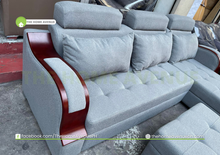 Load image into Gallery viewer, Harley L-Shape Sofa Set with Stool
