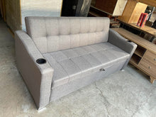 Load image into Gallery viewer, Marcel 3-Seater Sofa Bed with Pullout and Cup Holder

