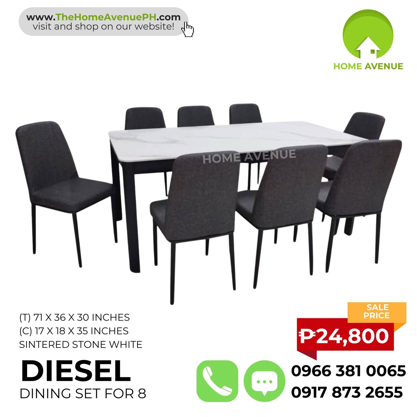Diesel 8-Seater Dining Set