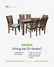 Load image into Gallery viewer, Dawud 6 Seater Dining Set
