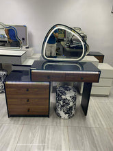 Load image into Gallery viewer, 202 Dresser with 5 Drawers and Chair (LED Light) Black/Brown
