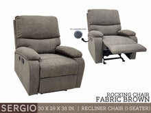 Load image into Gallery viewer, Sergio 1-Seater Rocking Recliner
