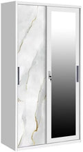 Load image into Gallery viewer, 2D90-F Sliding 2 Door Metal Wardrobe
