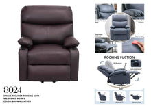 Load image into Gallery viewer, 8024 Rocking Swivel Recliner Chair
