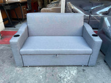 Load image into Gallery viewer, Marcel 2-Seater Sofa Bed with Pullout and Cup Holder
