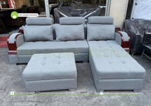 Load image into Gallery viewer, Harley L-Shape Sofa Set with Stool
