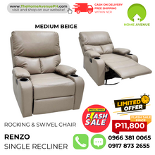 Load image into Gallery viewer, Renzo Rocking &amp; Swivel Single Recliner
