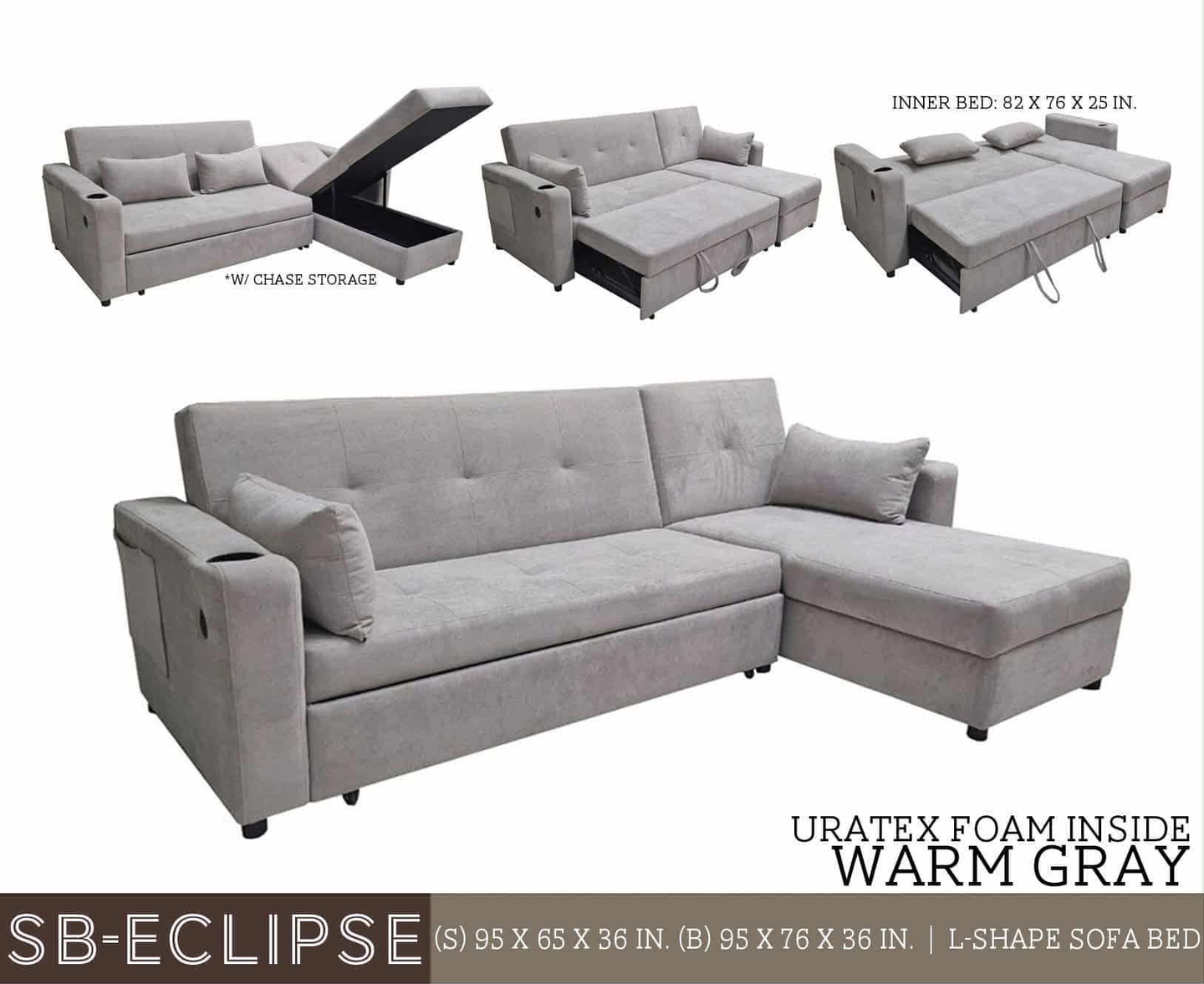 Eclipse L-Shape Sofa Bed