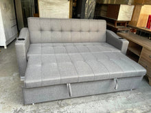 Load image into Gallery viewer, Marcel 3-Seater Sofa Bed with Pullout and Cup Holder
