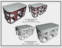 Load image into Gallery viewer, Marble Top Dining Table (6-Seater)
