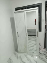 Load image into Gallery viewer, 2D90-F Sliding 2 Door Metal Wardrobe
