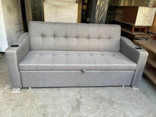 Load image into Gallery viewer, Marcel 3-Seater Sofa Bed with Pullout and Cup Holder
