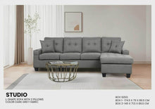 Load image into Gallery viewer, Studio L-Shape Sofa Set

