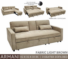 Load image into Gallery viewer, Armani 3-Seater Sofa Bed
