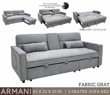 Load image into Gallery viewer, Armani 3-Seater Sofa Bed
