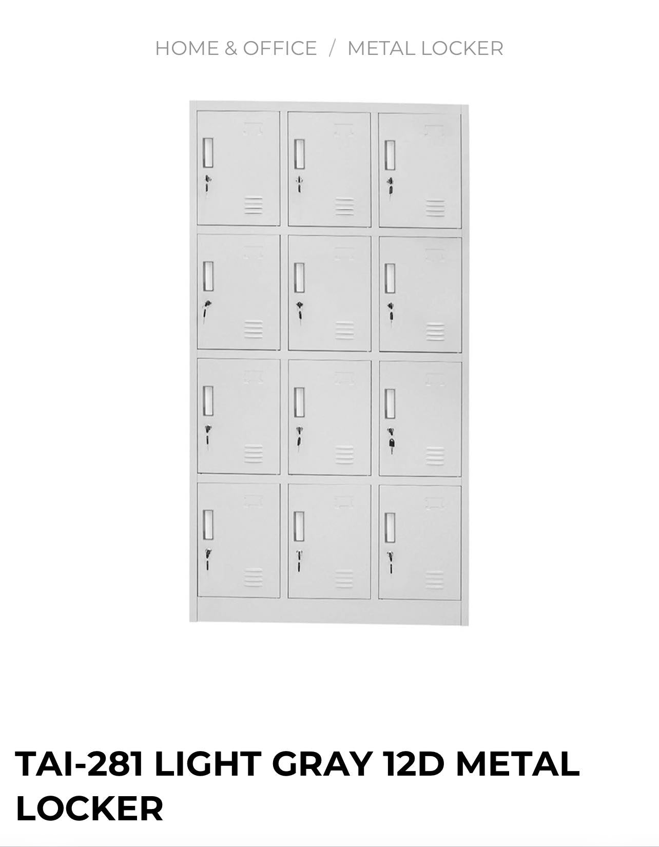 TAI 281 12-Door Metal Locker