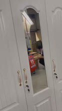 Load and play video in Gallery viewer, ML W004B 4-Door Metal Wardrobe

