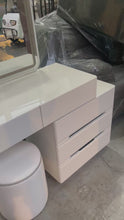 Load and play video in Gallery viewer, 2591 Dresser with 5 Drawers and Chair (LED Light) White
