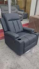 Load and play video in Gallery viewer, 8028 Scratch-Resistant Rocking Swivel Recliner Chair
