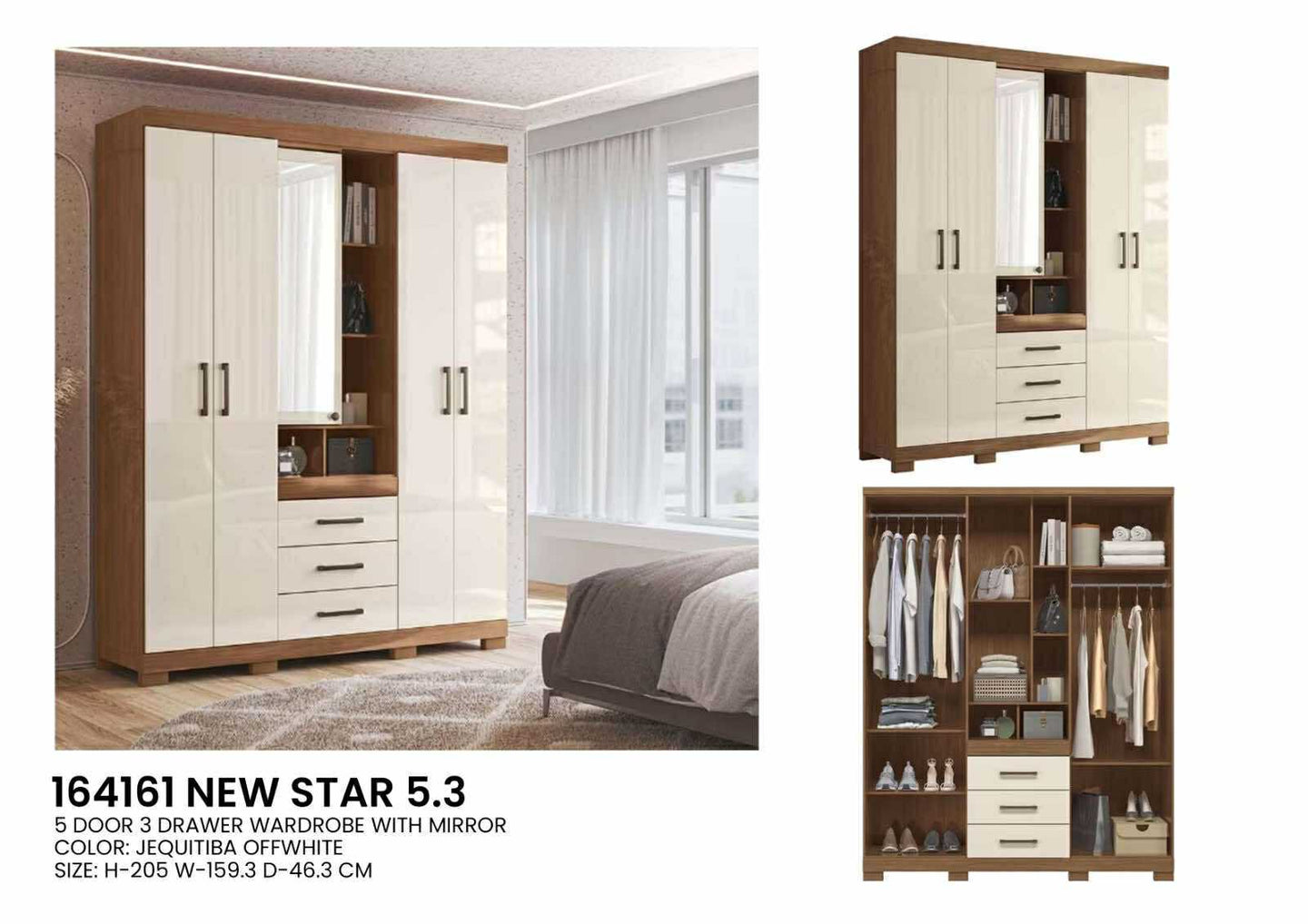 164161 New Star 5.3 Wardrobe Cabinet