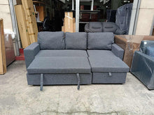 Load image into Gallery viewer, HF2008 Corner Sofa with Pull Out Bed &amp; Storage (Gray)
