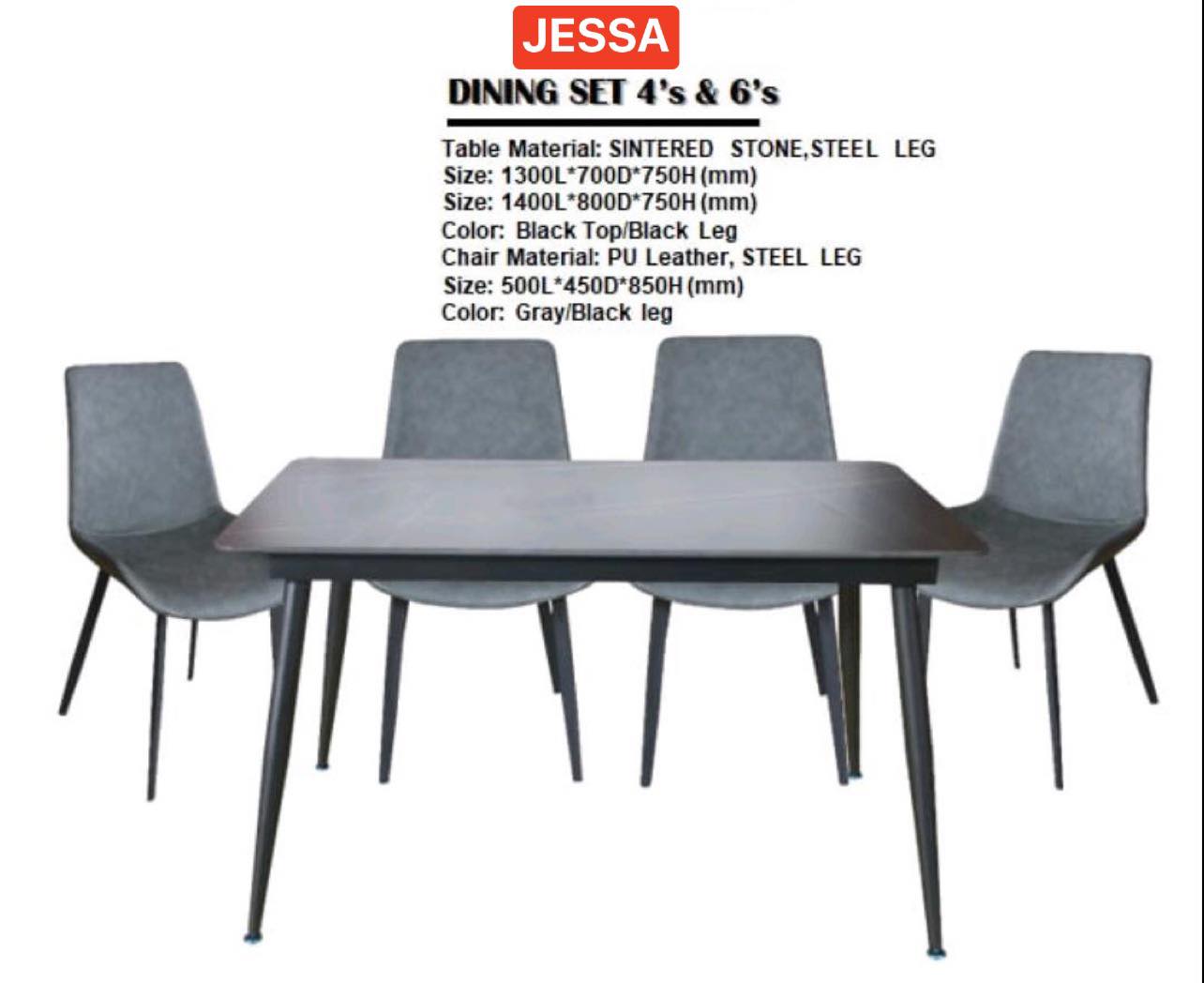 Jessa 6 Seater Dining Set