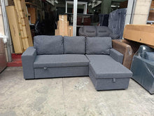 Load image into Gallery viewer, HF2008 Corner Sofa with Pull Out Bed &amp; Storage (Gray)

