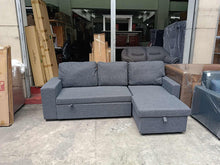 Load image into Gallery viewer, HF2008 Corner Sofa with Pull Out Bed &amp; Storage (Gray)
