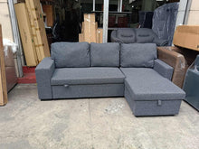 Load image into Gallery viewer, HF2008 Corner Sofa with Pull Out Bed &amp; Storage (Gray)
